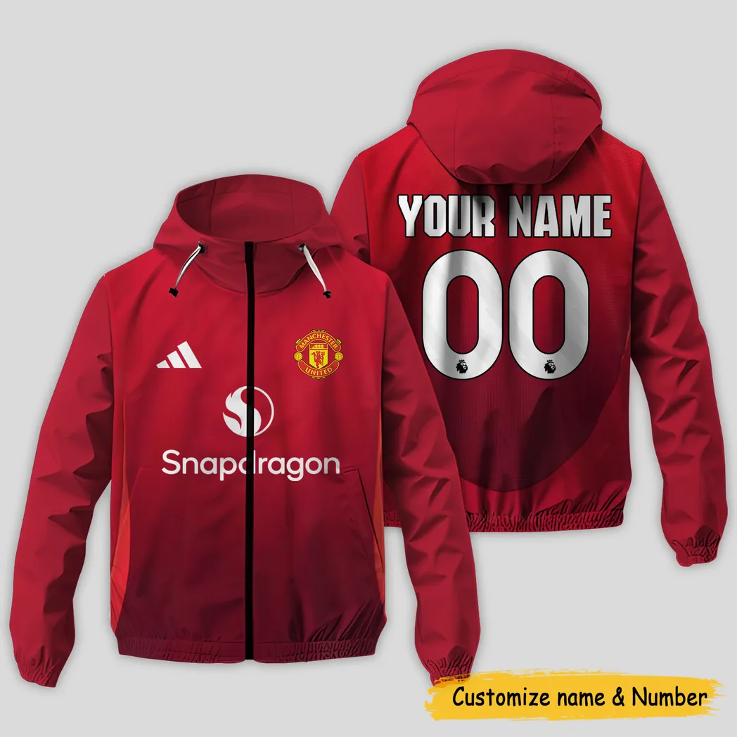 Manchester United EPL Windbreaker Jacket SPO1119011, Gift For Fan Manchester United