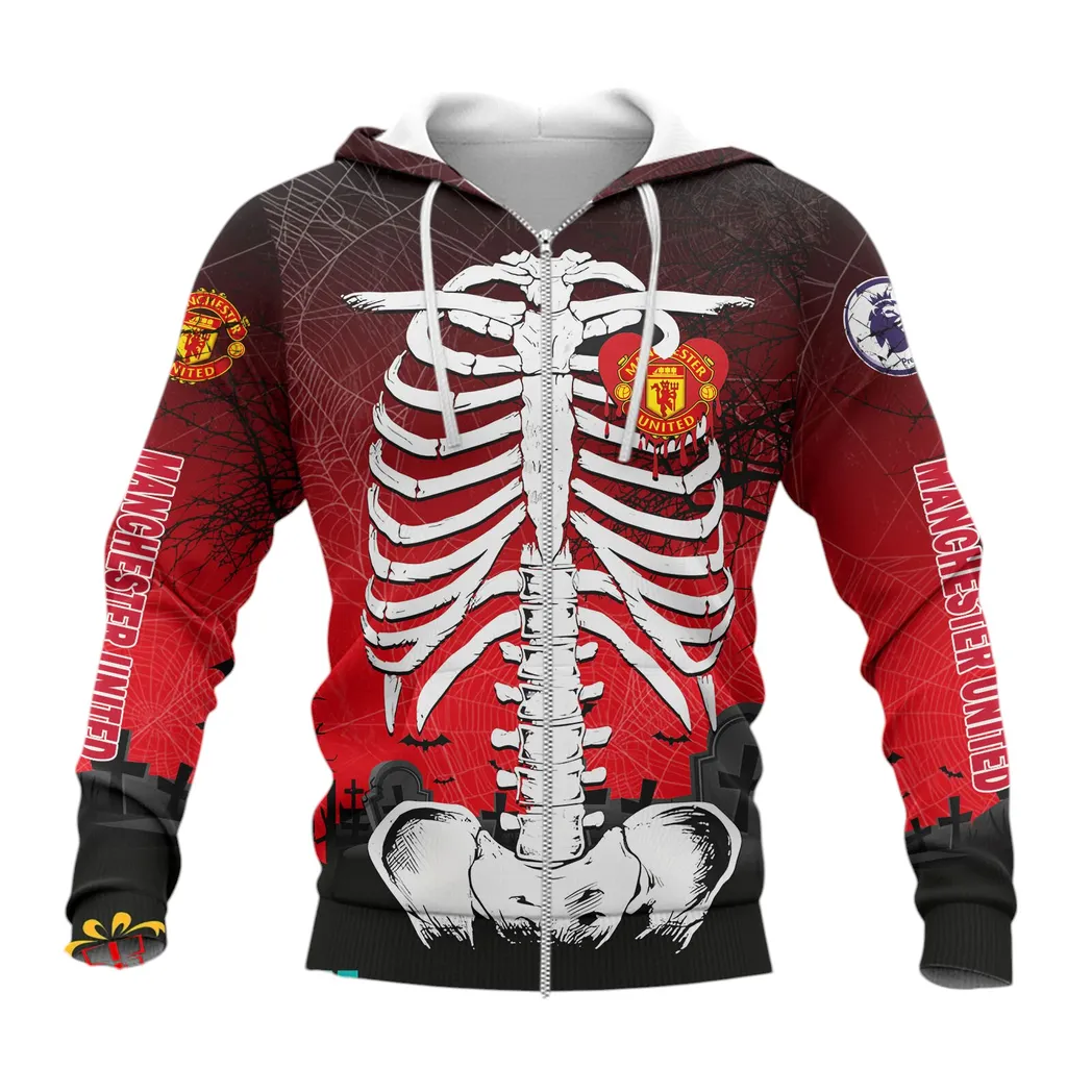 Manchester United  EPL Zipper Hoodie SPO2119008, Gift For Fan Manchester United -Zipper Hoodie