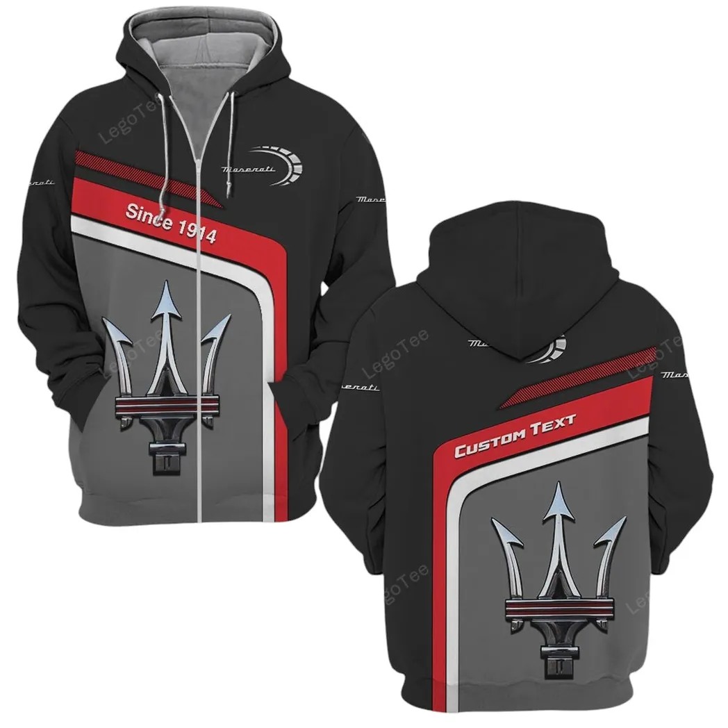 Maserati Zipper Hoodie, Gift For Maserati Lovers, Gift For Him, Husband, Boyfriend CAR11103032546