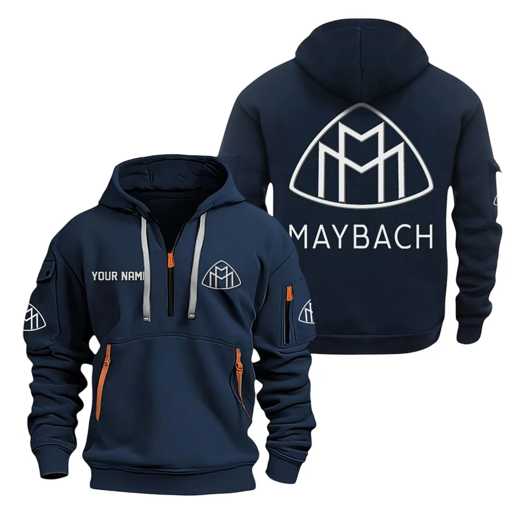 Maybach Half Zip Hoodie For Men, Gift For Maybach Lovers CAR20022125681 - Navy