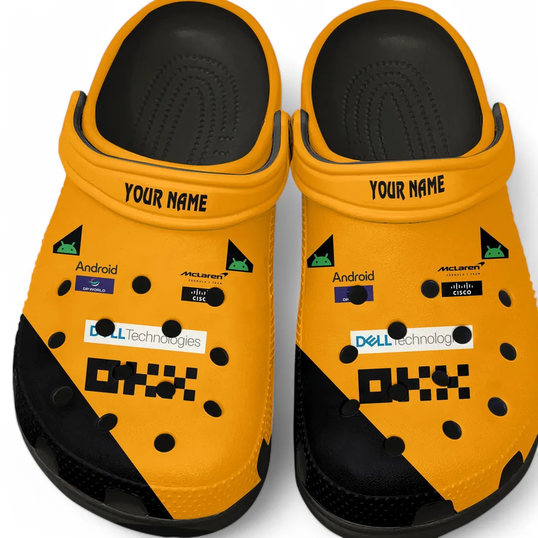 McLaren F1 Team Crocs, All Over Print Crocs Clogs McLaren F1 Team CAR421040925557 - Black