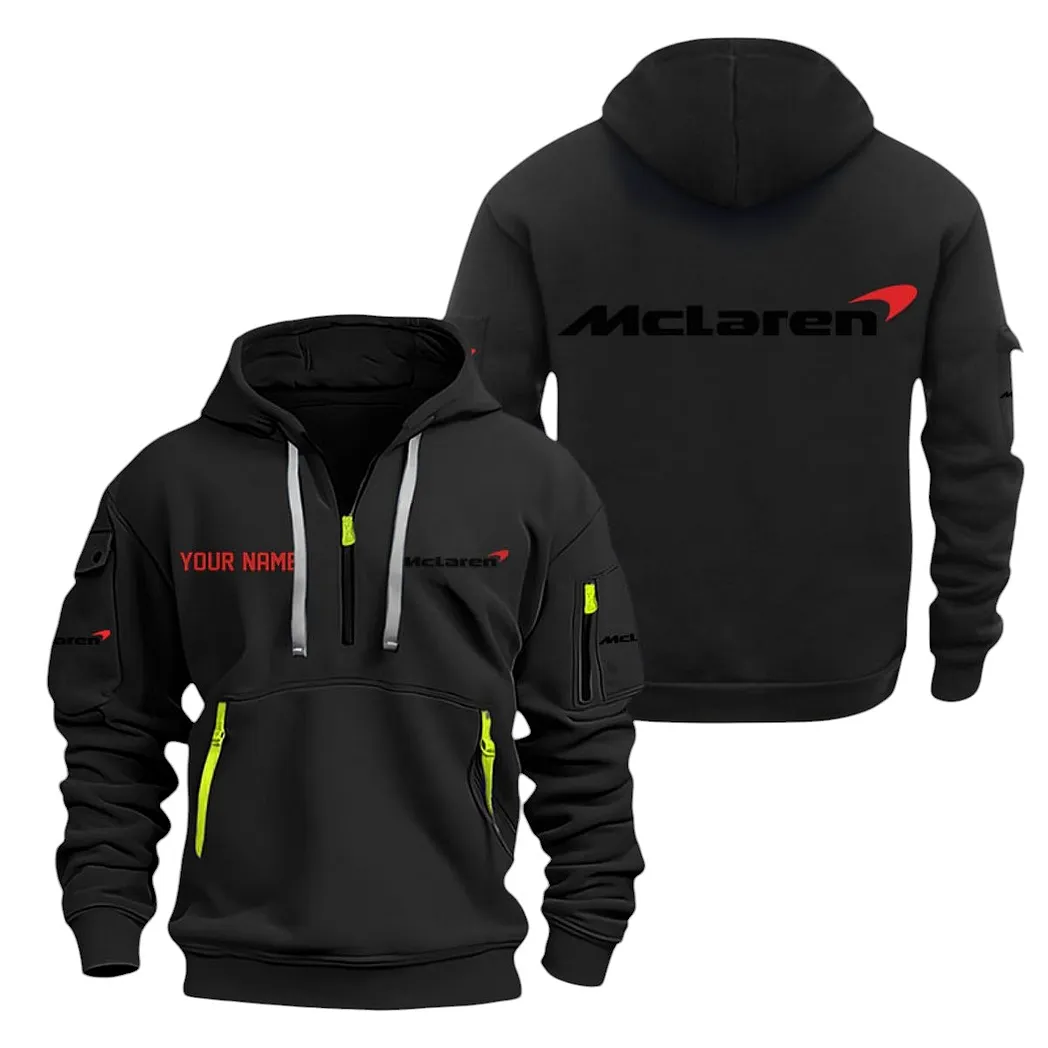 McLaren Half Zip Hoodie For Men, Gift For McLaren Lovers CAR20022125743 - Black