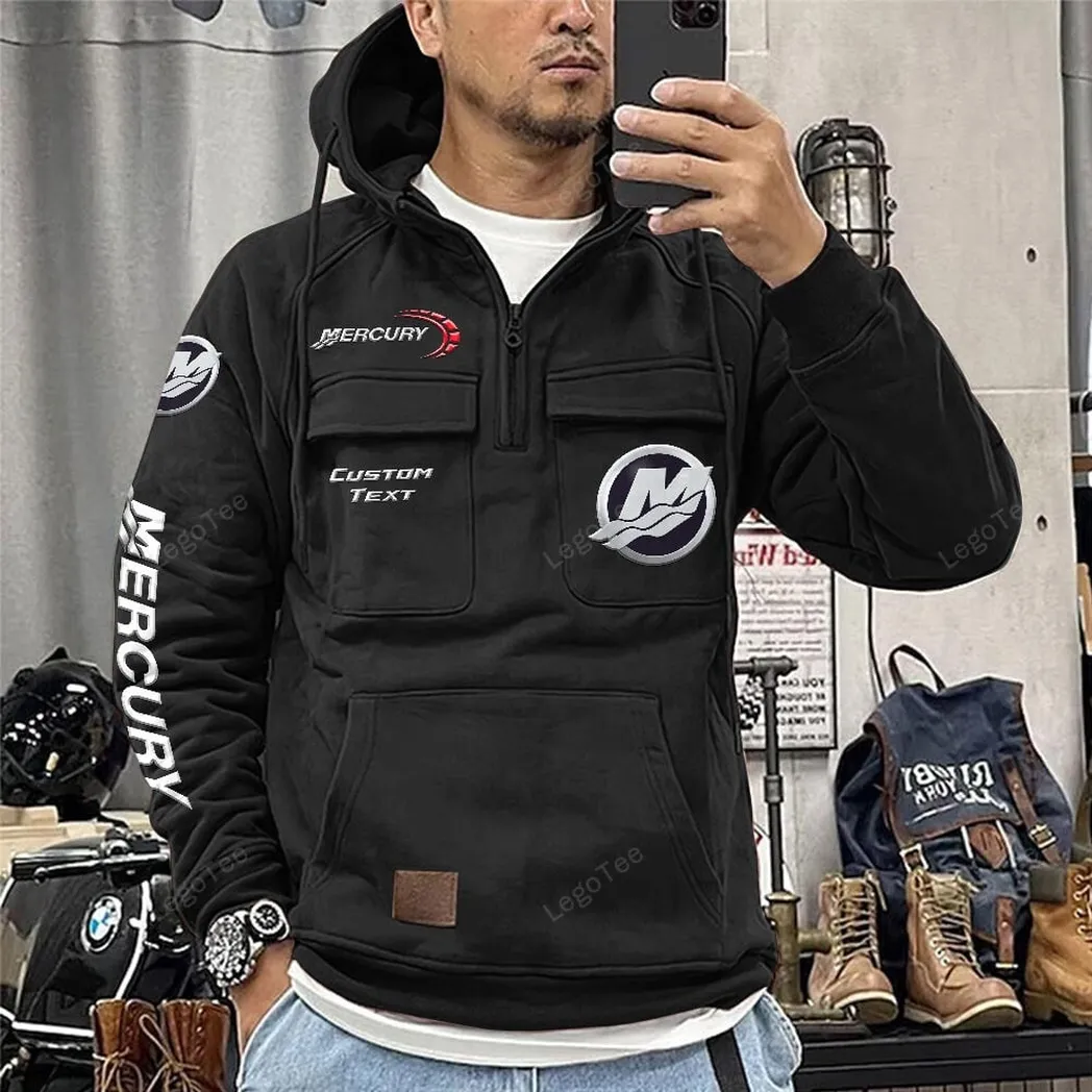 Mercury Marine Tactical Quarter Zip Hoodie, Gift For Mercury Marine Lovers, Gift For Him, Husband, Boyfriend - Black CAR96021425694-2