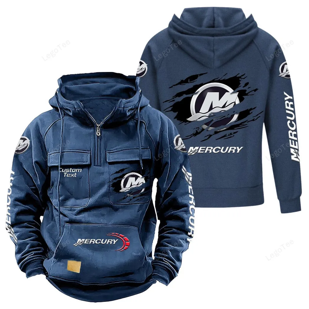 Mercury Marine Tactical Quarter Zip Hoodie, Gift For Mercury Marine Lovers, Gift For Him, Husband, Boyfriend - Dark Blue CAR122021425034-3
