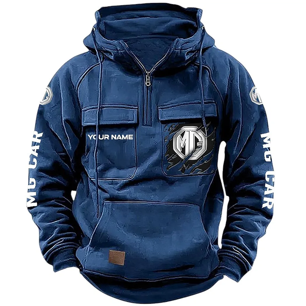 MG Automobile Automobile Hoodie Tactical Quarter Zip, Gift For MG Automobile Automobile Lovers CAR164022425183 - Dark Blue