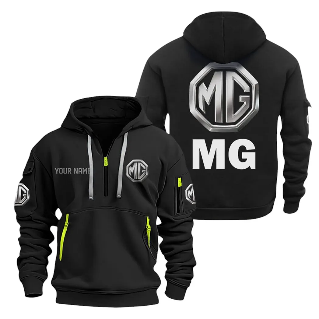 MG Cars Half Zip Hoodie For Men, Gift For MG Cars Lovers CAR20022125688 - Black