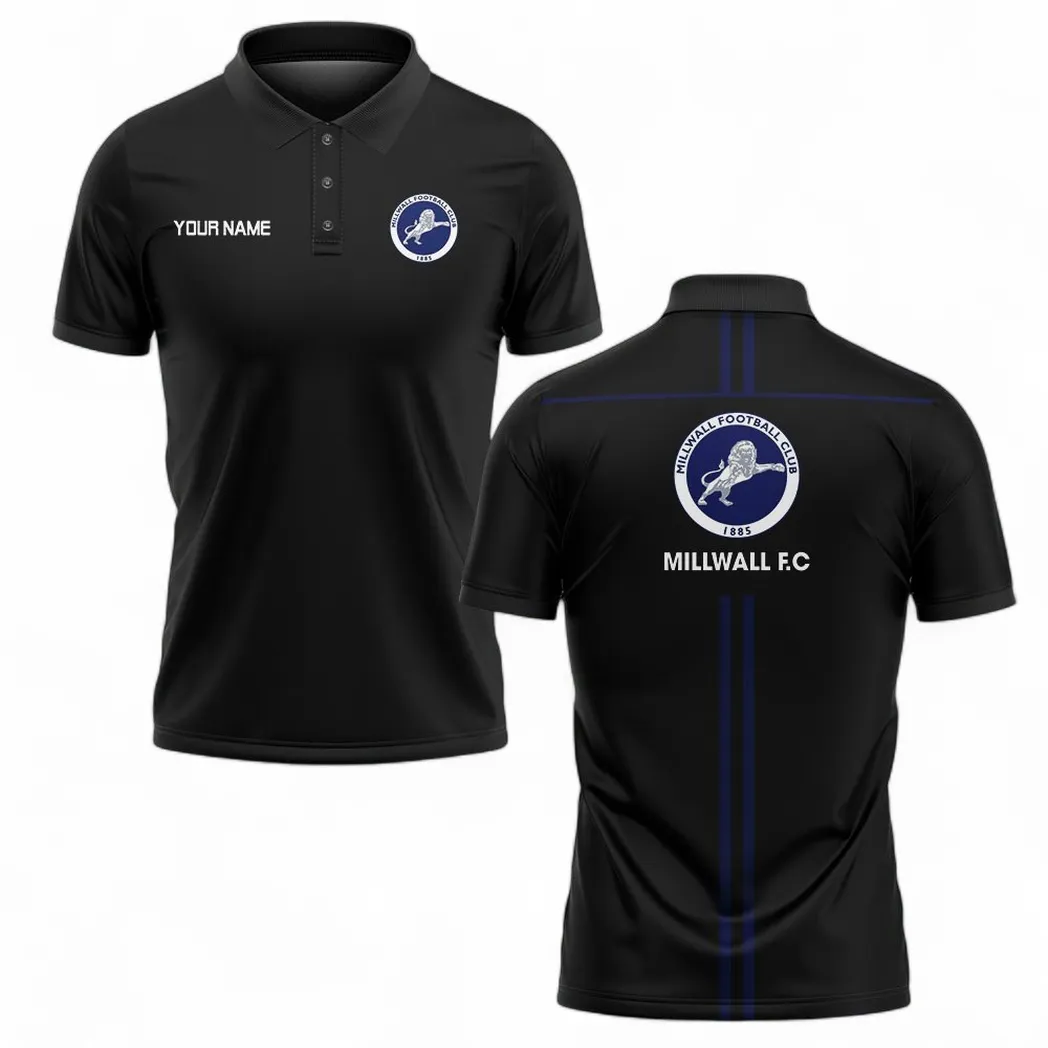 Millwall Polo Shirt, All Over Print Polo Shirt Millwall EPL1304222513