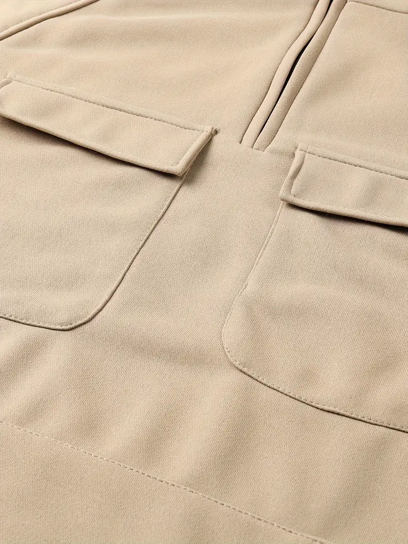 Mini Cooper Tactical Quarter Zip Hoodie, Gift For Mini Cooper Lovers, Gift For Him, Husband, Boyfriend - Khaki CAR109021425388-4