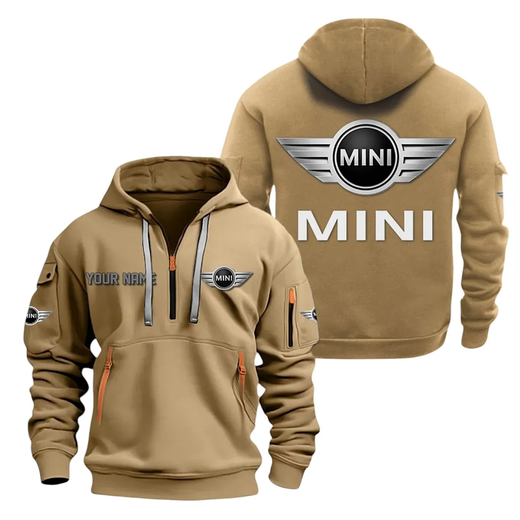 Mini Half Zip Hoodie For Men, Gift For Mini Lovers CAR20022125712 - Khaki