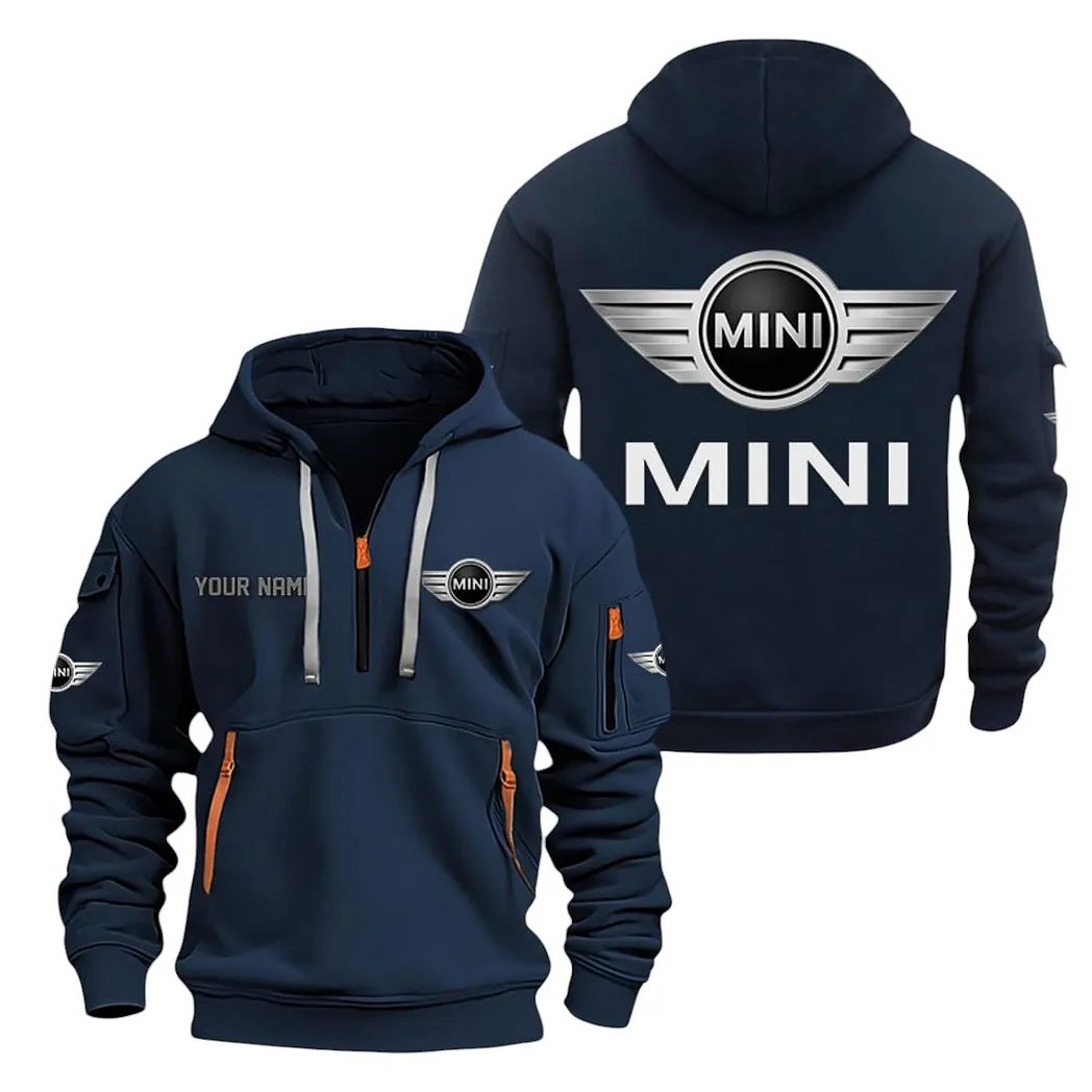 Mini Half Zip Hoodie For Men, Gift For Mini Lovers CAR20022125712 - Navy