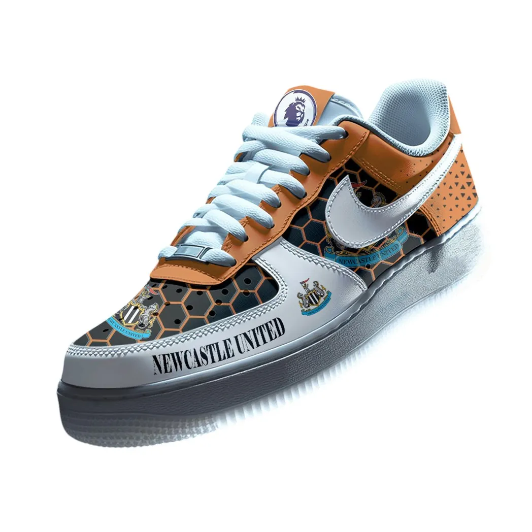Newcastle United EPL Air Low-Top Sneakers SPO2020005, Gift For Fan Newcastle United - Orange