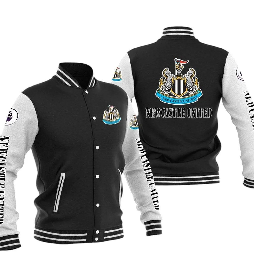 Newcastle United EPL Baseball Jacket SPO1320002, Gift For Fan Newcastle United - Black