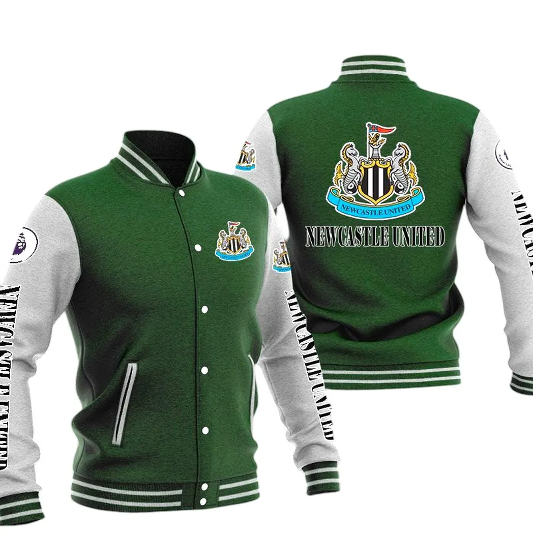Newcastle United EPL Baseball Jacket SPO1320002, Gift For Fan Newcastle United - Green