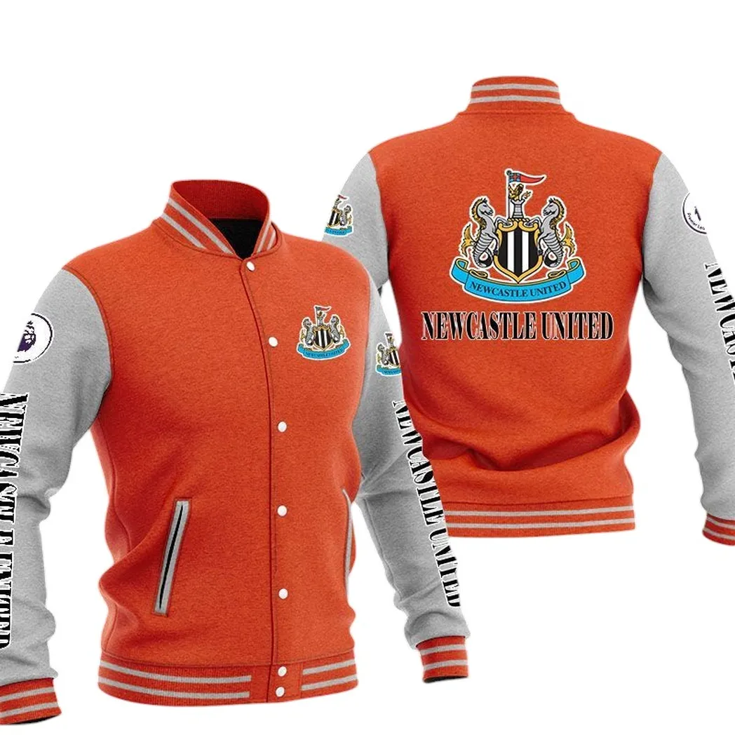 Newcastle United EPL Baseball Jacket SPO1320002, Gift For Fan Newcastle United - Orange