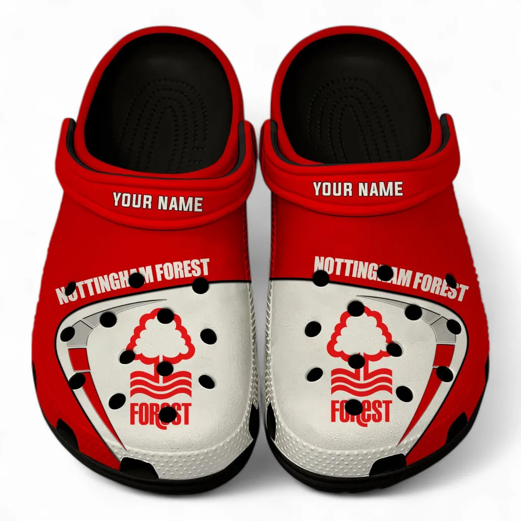 Nottingham Forest Crocs, All Over Print Crocs Nottingham Forest EPL1904232507