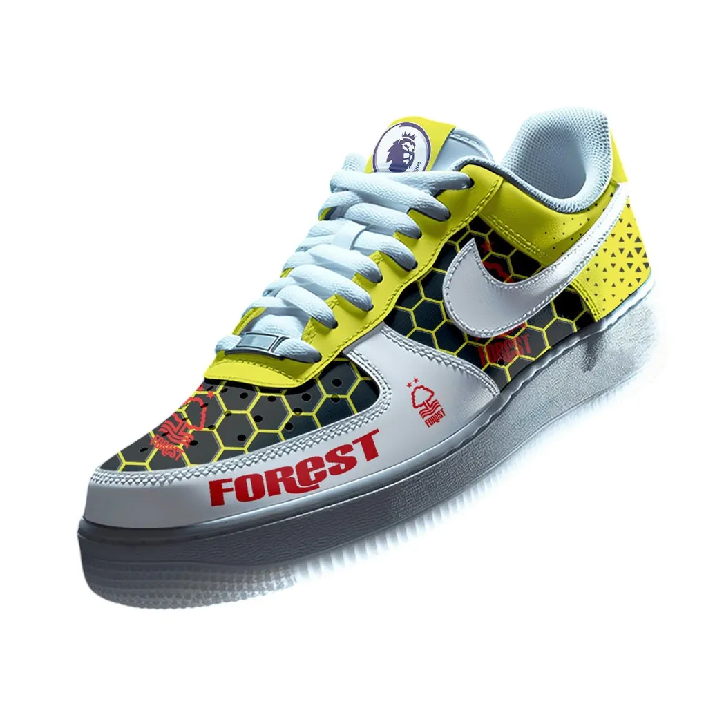 Nottingham Forest EPL Air Low-Top Sneakers SPO2020012, Gift For Fan Nottingham Forest - Yellow