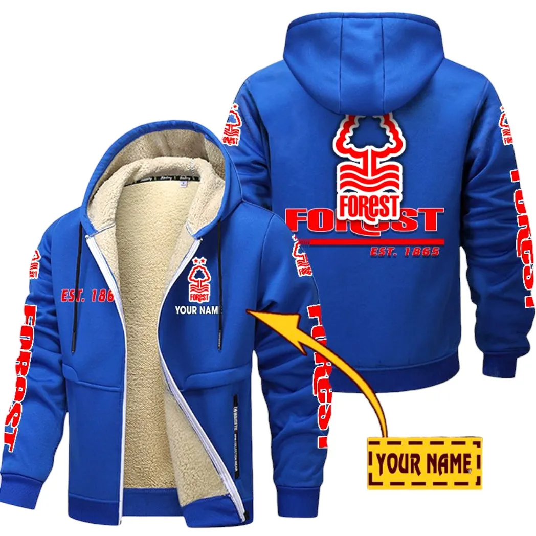 Nottingham Forest EPL Lamb Fleece Thick Coat SPO0520014, Gift For Fan Nottingham Forest - Blue