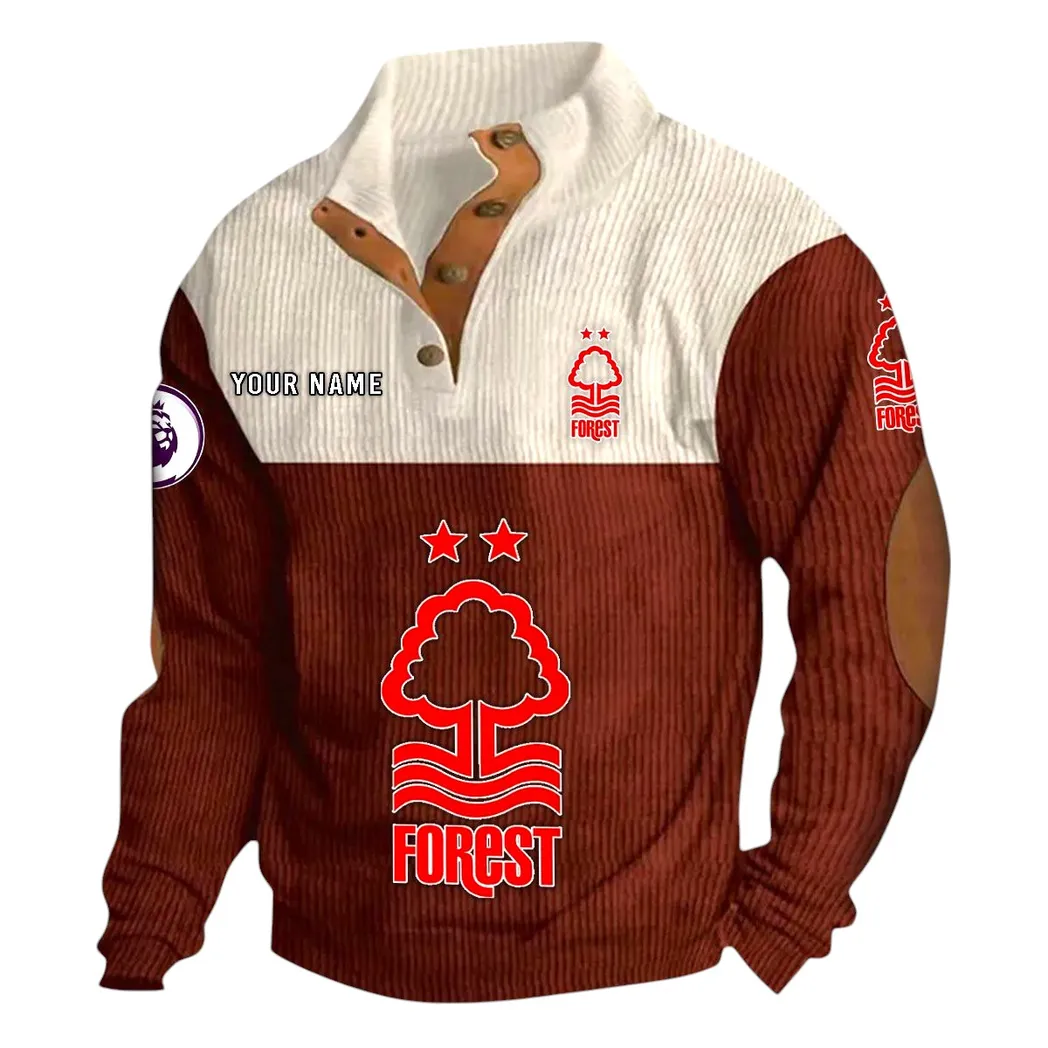 Nottingham Forest  EPL Stand Up Collar Base Shirt SPO0820006, Gift For Fan Nottingham Forest  - Burgundy