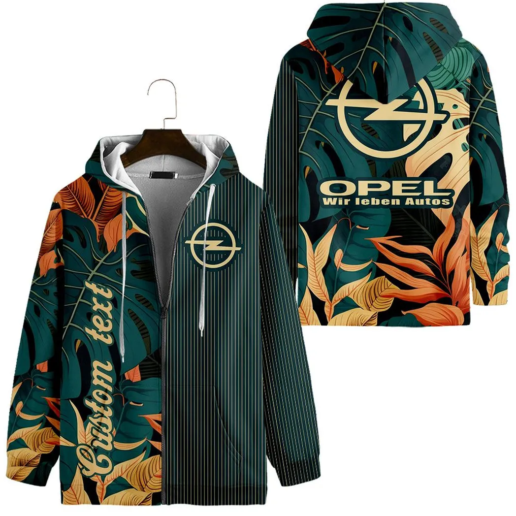 Opel Vintage Zip Hoodie Custom All Over Print CAR434041725306