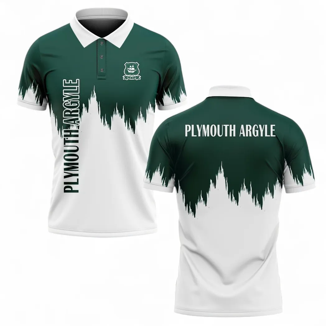 Plymouth Argyle Polo Shirt, All Over Print Polo Shirt Plymouth Argyle EPL2004232527