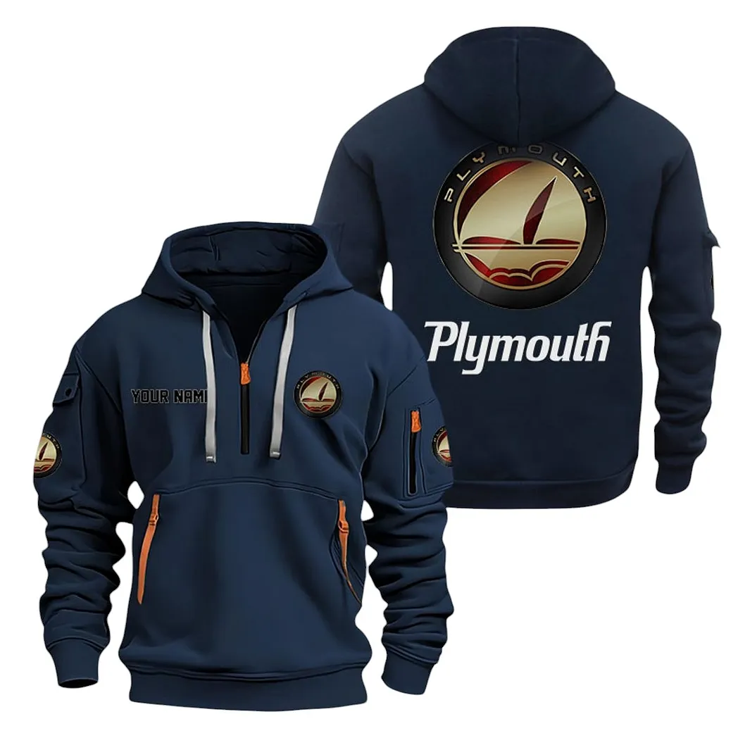 Plymouth Half Zip Hoodie For Men, Gift For Plymouth Lovers CAR20022125737 - Navy
