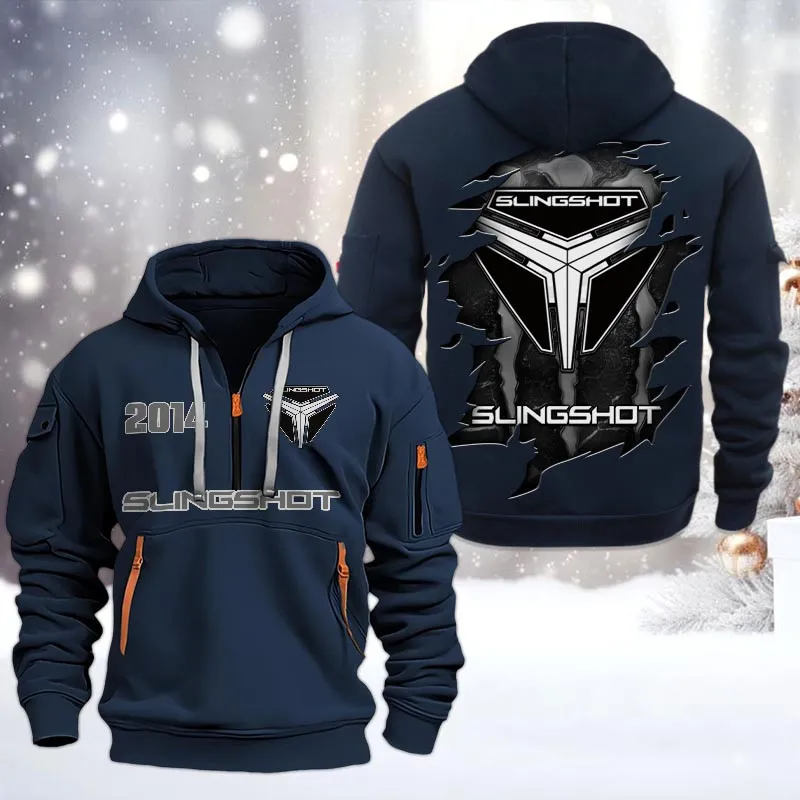 Polaris Slingshot Half Zip Hoodie, All Over Print Half Zip Hoodies For Men CAR198032787 - Navy