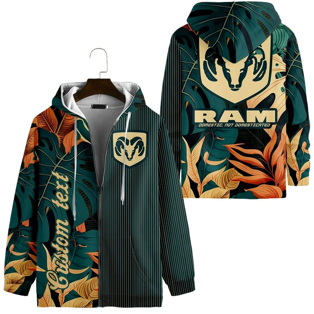 Ram Vintage Zip Hoodie Custom All Over Print CAR434041725314