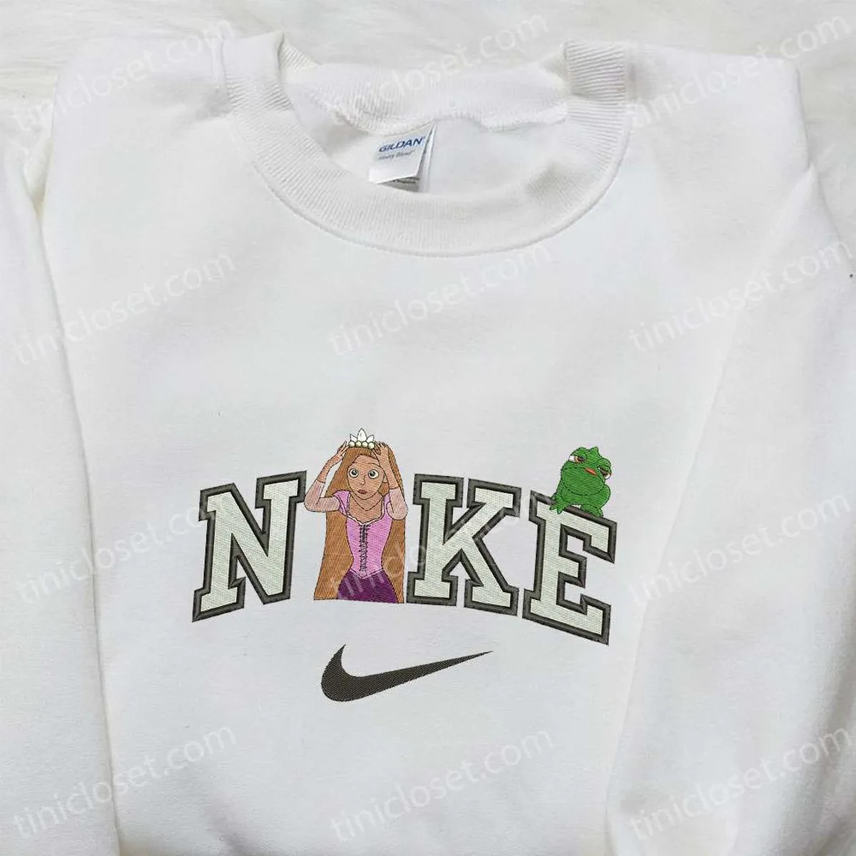 rapunzel-and-lizard-x-nike-cartoon-embroidered-shirt-disney-characters-embroidered-sweatshirt-custom-embroidered-hoodie-r7zmr.webp