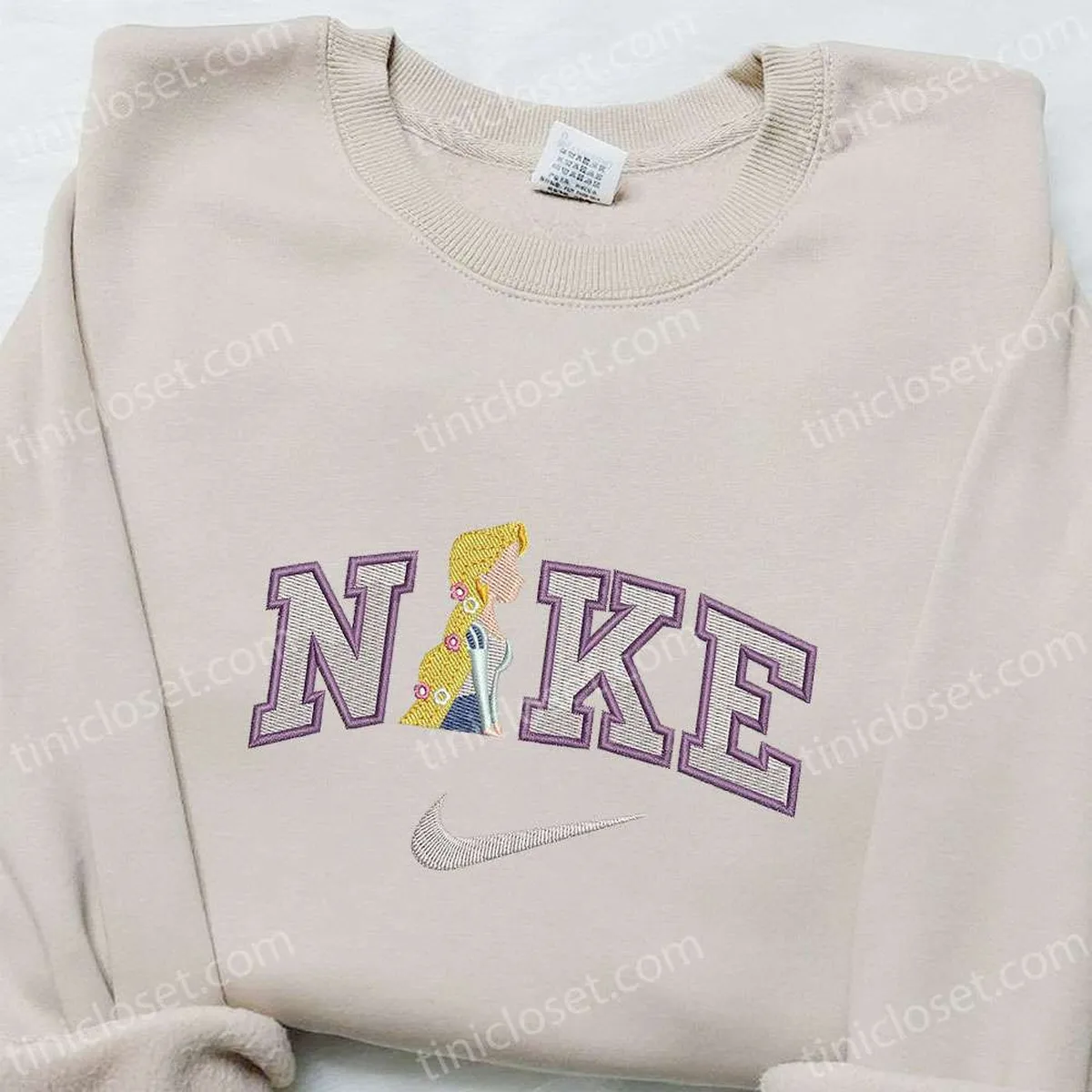 rapunzel-x-nike-cartoon-embroidered-shirt-disney-characters-embroidered-sweatshirt-custom-embroidered-hoodie-mrawo.webp