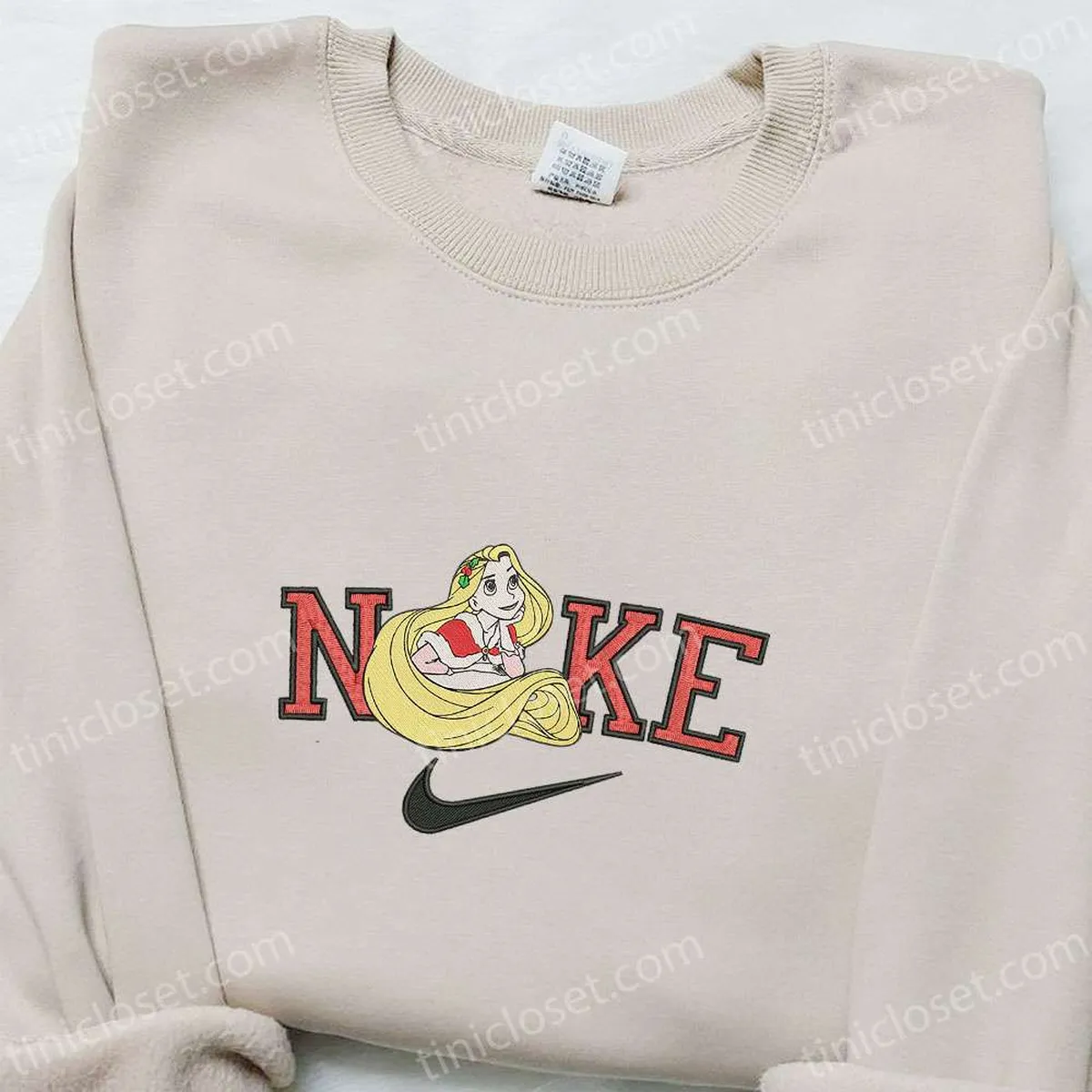 rapunzel-x-nike-christmas-embroidered-sweatshirt-cartoon-christmas-embroidered-shirt-best-christmas-gift-ideas-2hvrv.webp