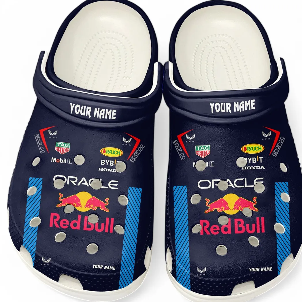 Red Bull Racing Crocs, All Over Print Crocs Clogs Red Bull Racing CAR421040925559 - White