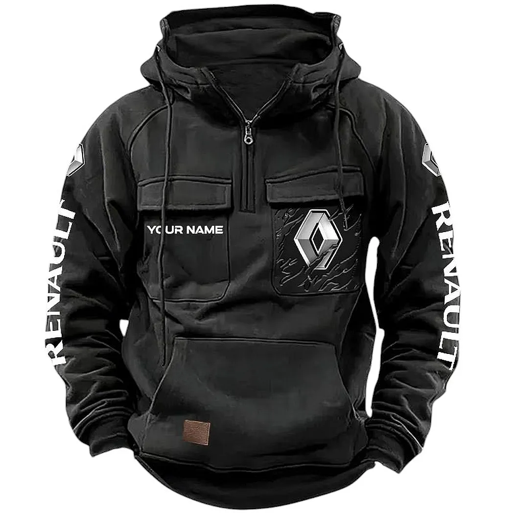 Renault Hoodie Tactical Quarter Zip, Gift For Renault Lovers CAR164022425185 - Black