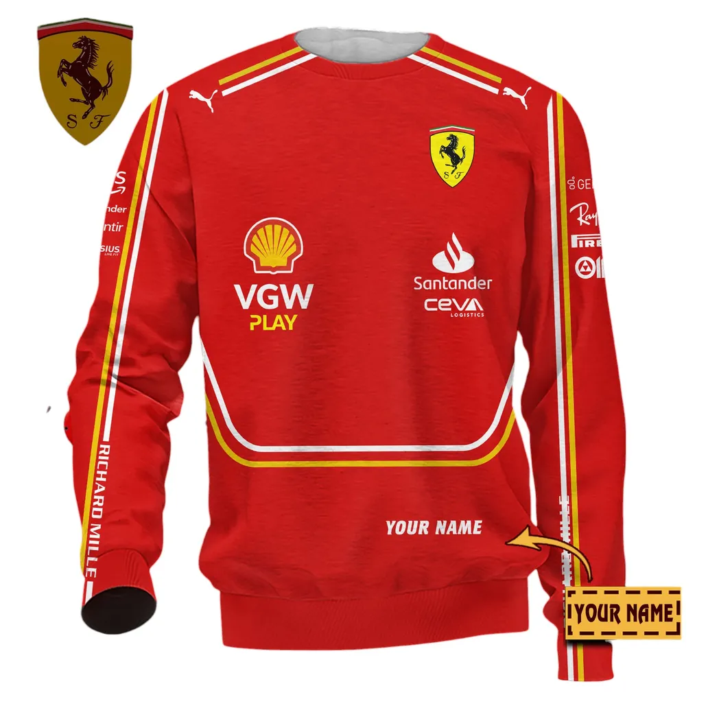 Scuderia Ferrari Sweatshirt, All Over Print Sweatshirt Scuderia Ferrari CAR41304142500