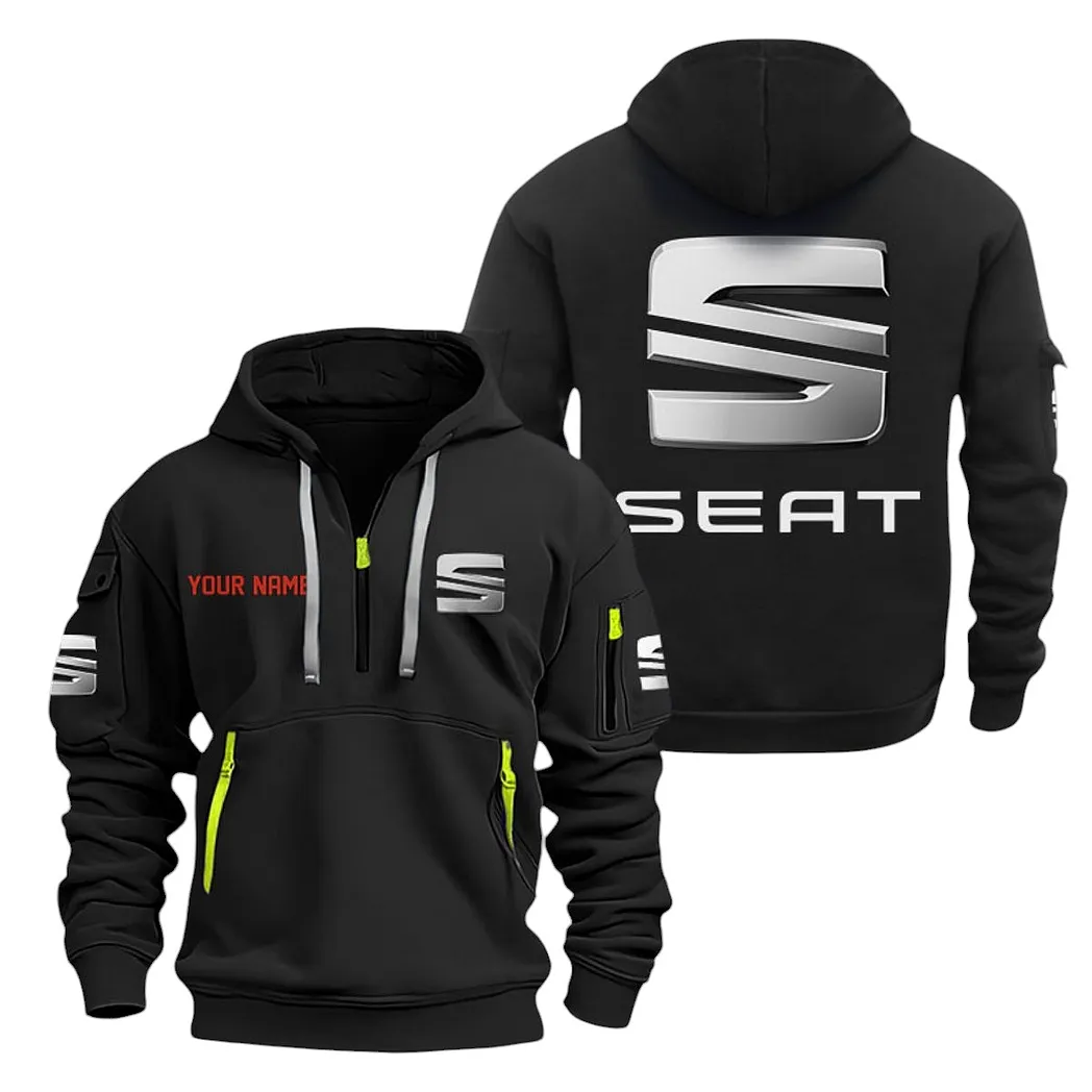 Seat Half Zip Hoodie For Men, Gift For Seat Lovers CAR20022125710 - Black