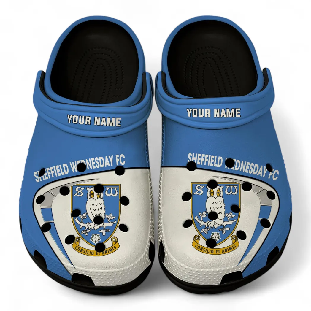 Sheffield Wednesday Crocs, All Over Print Crocs Sheffield Wednesday EPL1904232523