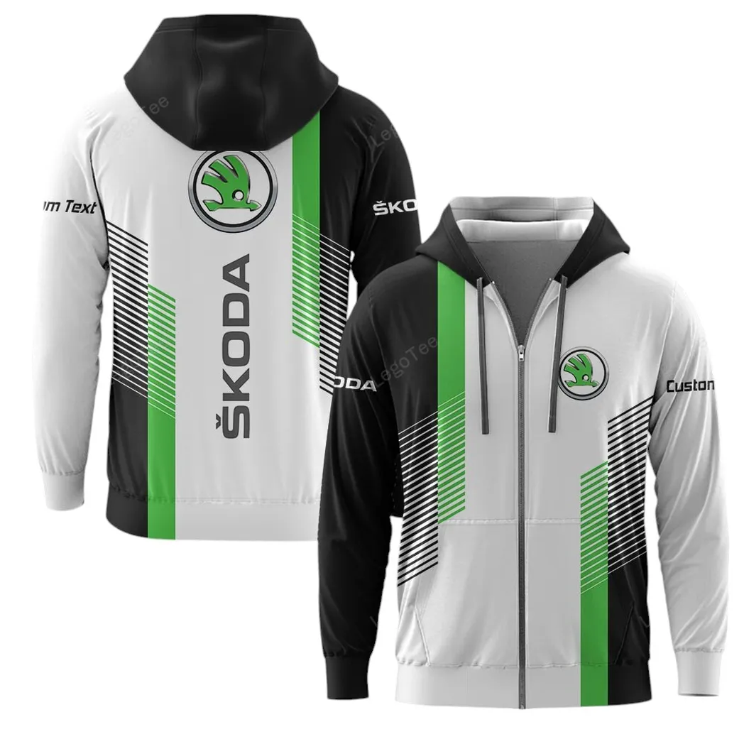 Skoda Zipper Hoodie, Gift For Skoda Lovers, Gift For Him, Husband, Boyfriend CAR10703122569