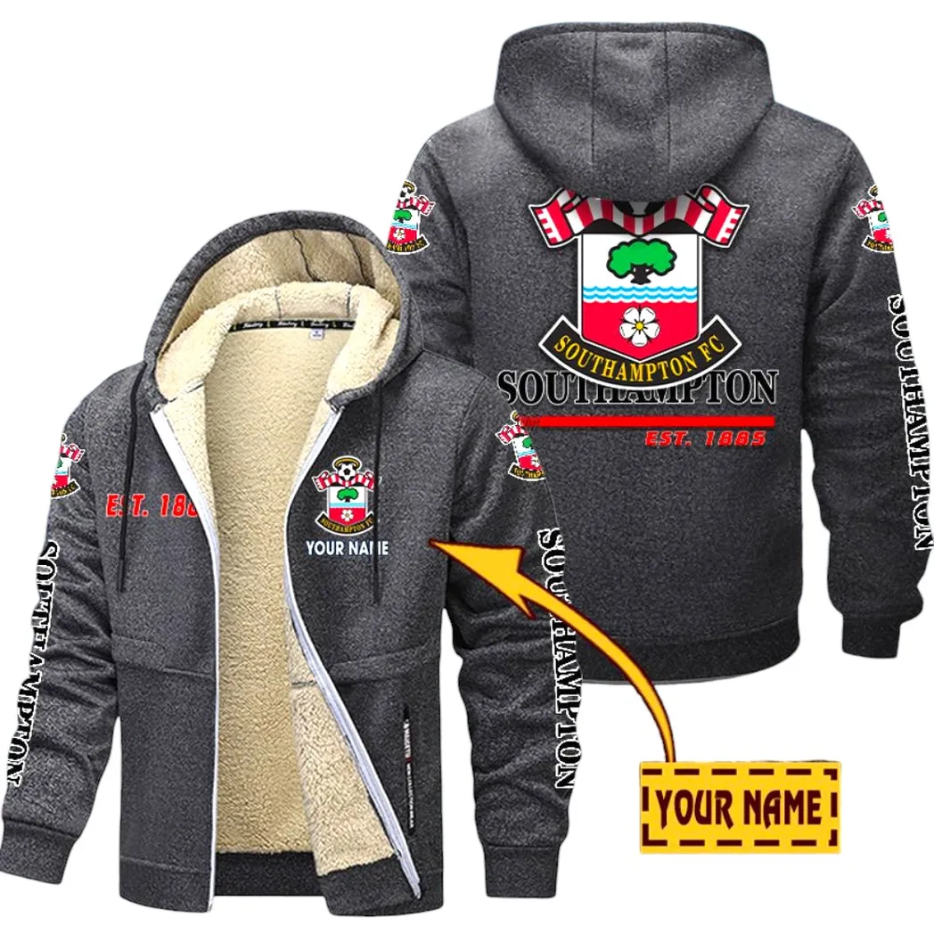 Southampton EPL Lamb Fleece Thick Coat SPO0520011, Gift For Fan Southampton - Dark Gray
