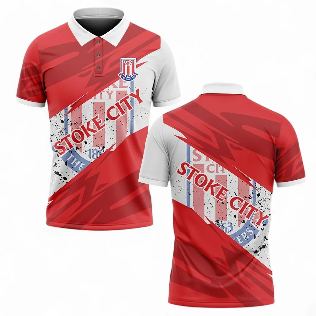 Stoke City Polo Shirt, All Over Print Polo Shirt Stoke City EPL2104232510