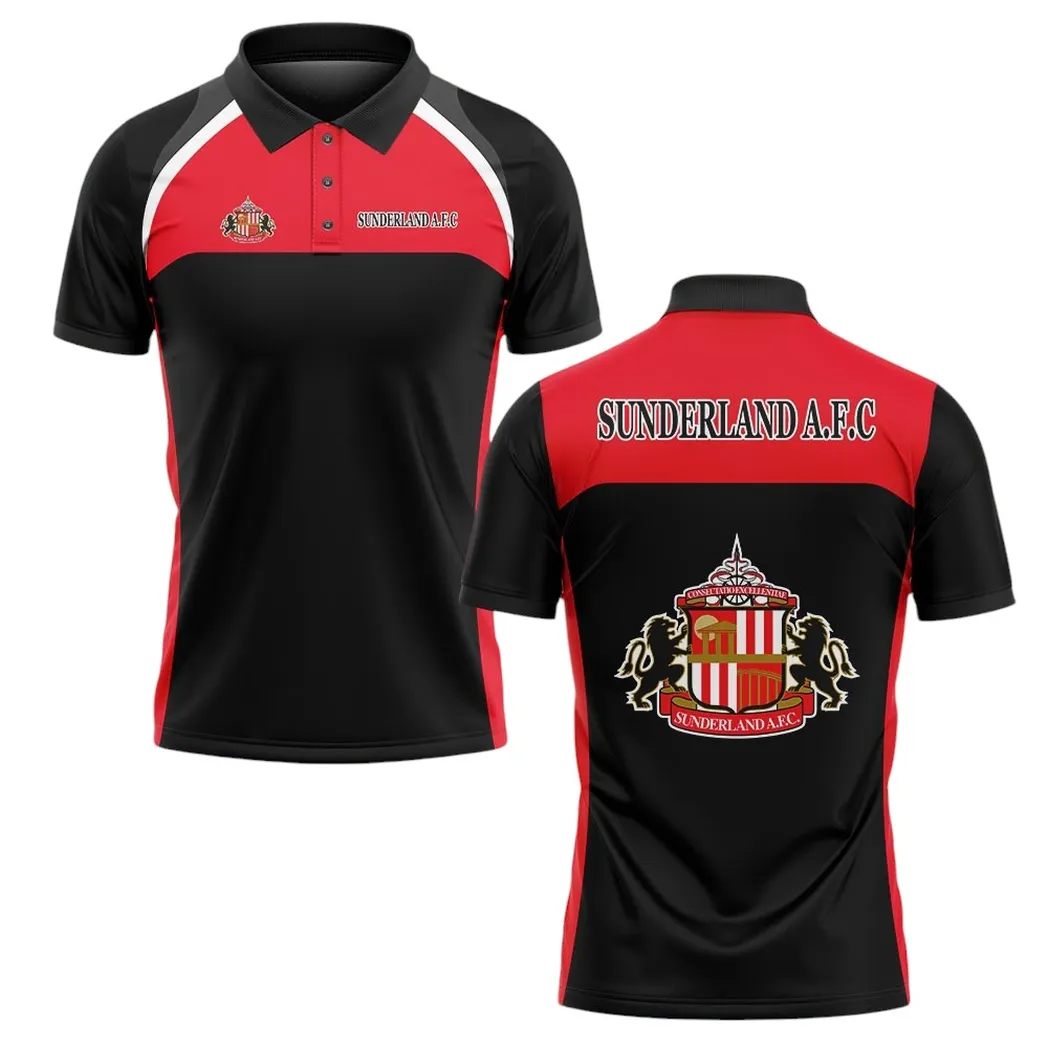 Sunderland Polo Shirt Classic Style Black EPL22042525454