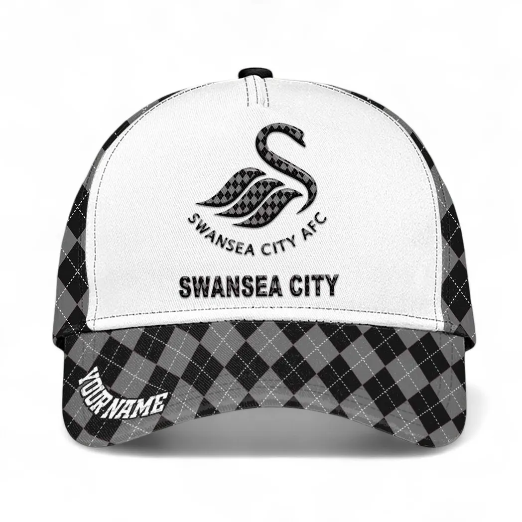 Swansea City Baseball Cap, All Over Print Cap Swansea City EPL1504222517