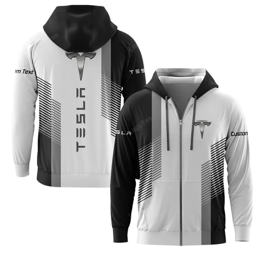 Tesla Zipper Hoodie, Gift For Tesla Lovers, Gift For Him, Husband, Boyfriend CAR10703122573