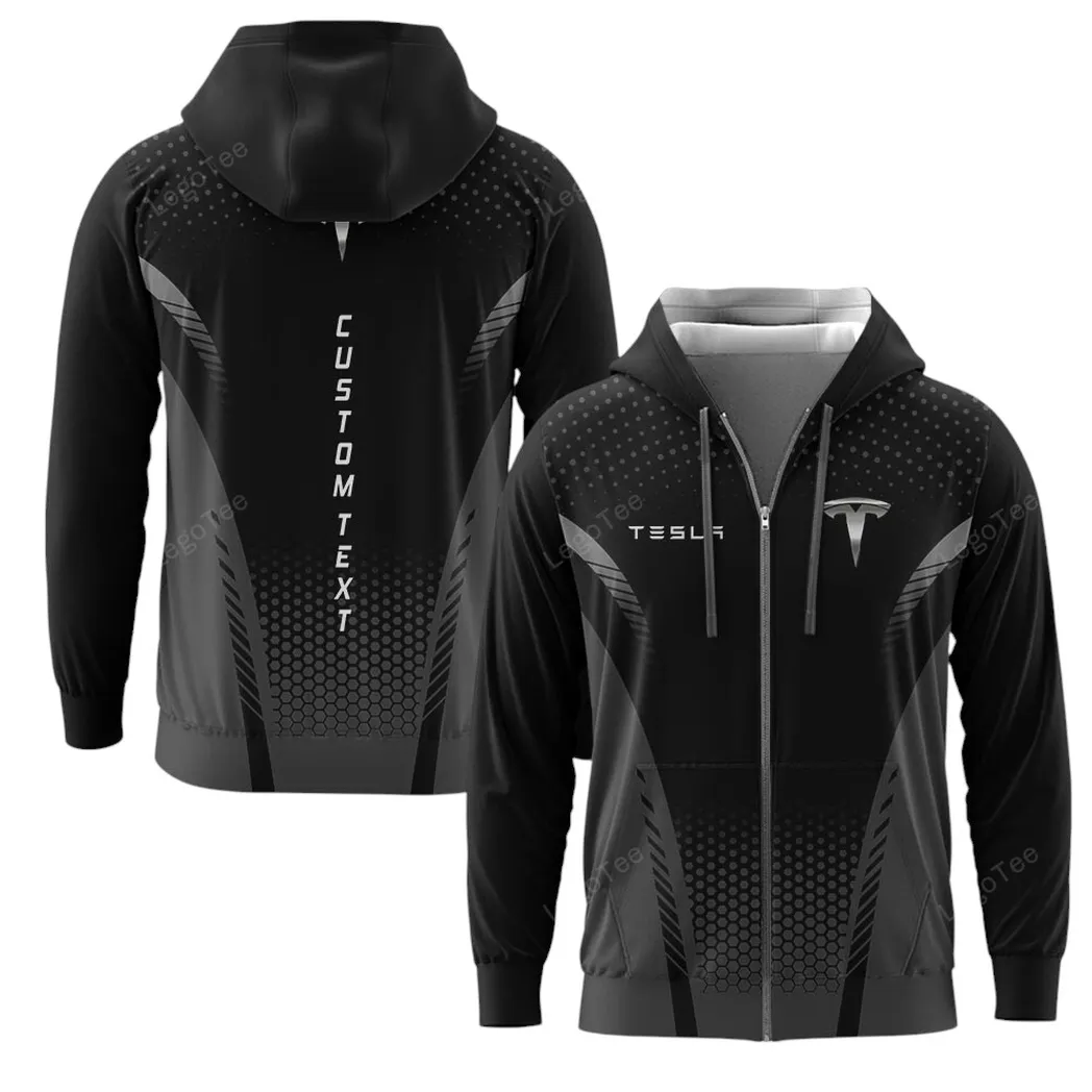 Tesla Zipper Hoodie, Gift For Tesla Lovers, Gift For Him, Husband, Boyfriend CAR10803122573