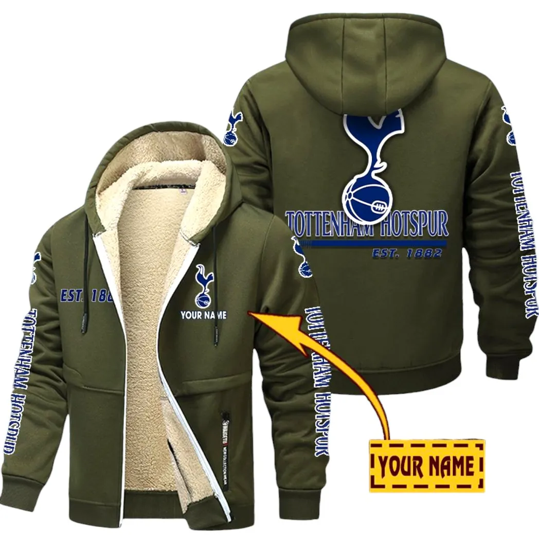 Tottenham EPL Lamb Fleece Thick Coat SPO0520013, Gift For Fan Tottenham - Army Green