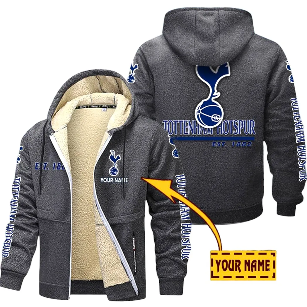Tottenham EPL Lamb Fleece Thick Coat SPO0520013, Gift For Fan Tottenham - Dark Gray