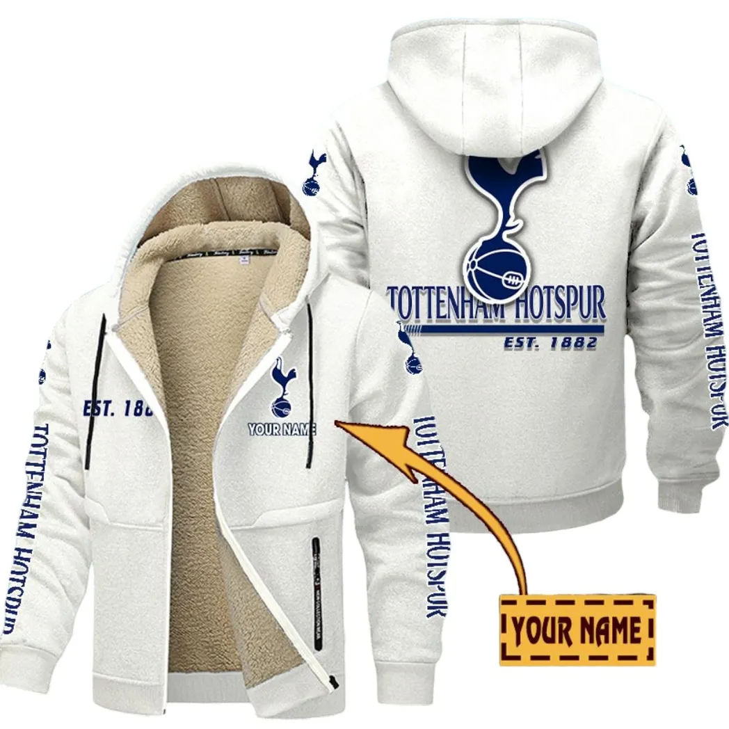 Tottenham EPL Lamb Fleece Thick Coat SPO0520013, Gift For Fan Tottenham - White