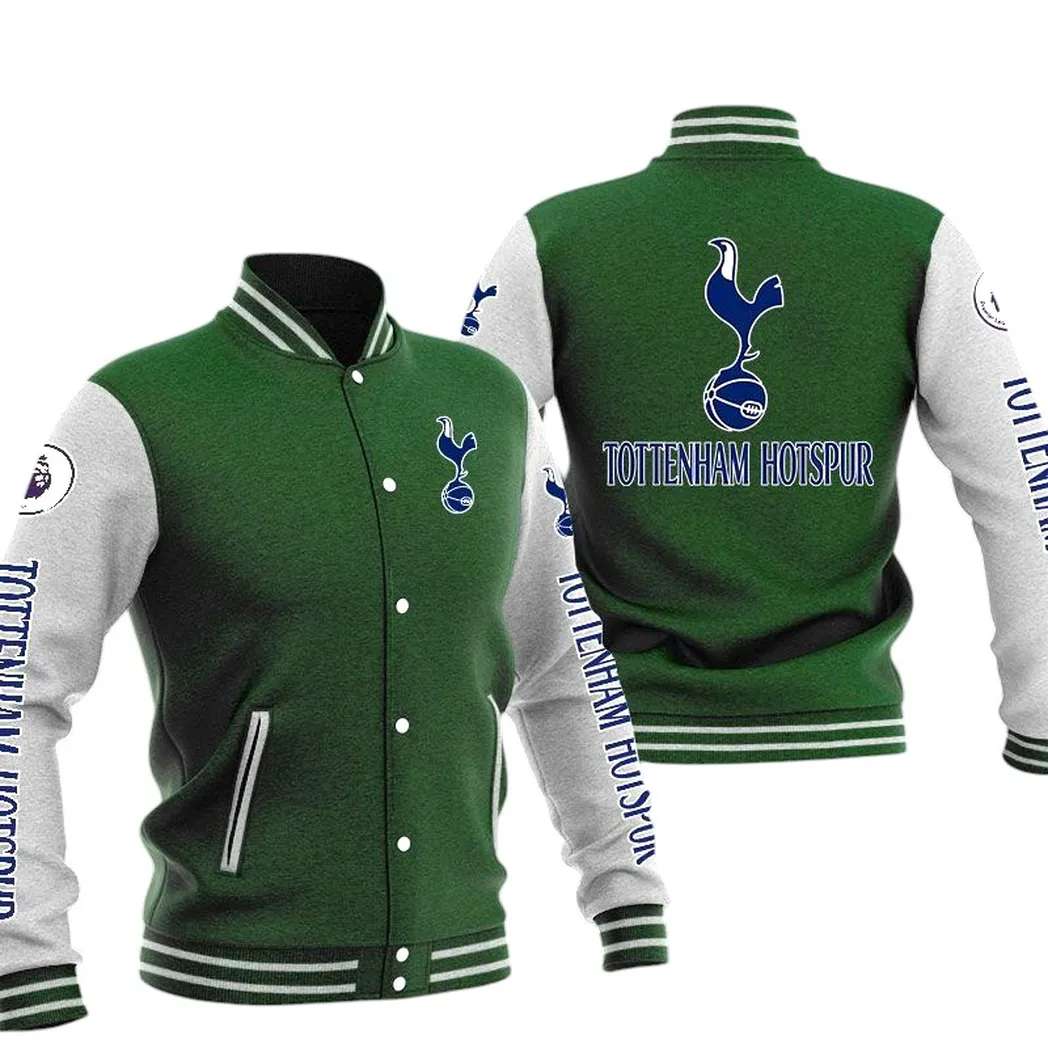 Tottenham Hotspur EPL Baseball Jacket SPO1320007, Gift For Fan Tottenham Hotspur - Green