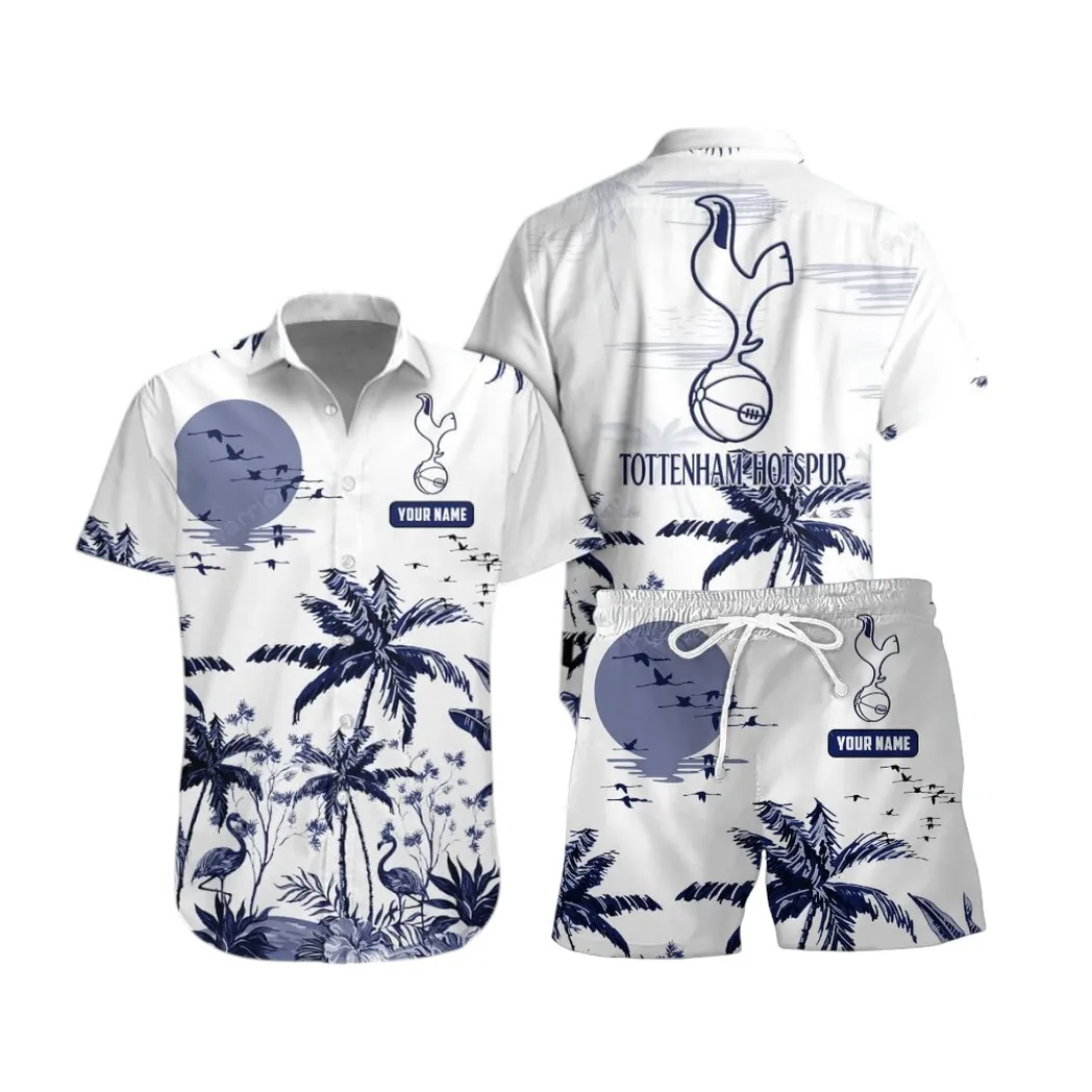 Tottenham Hotspur Hawaiian Shirt Set For Men, All Over Print Hawaiian Shirt Set Tottenham Hotspur EPL0204212519