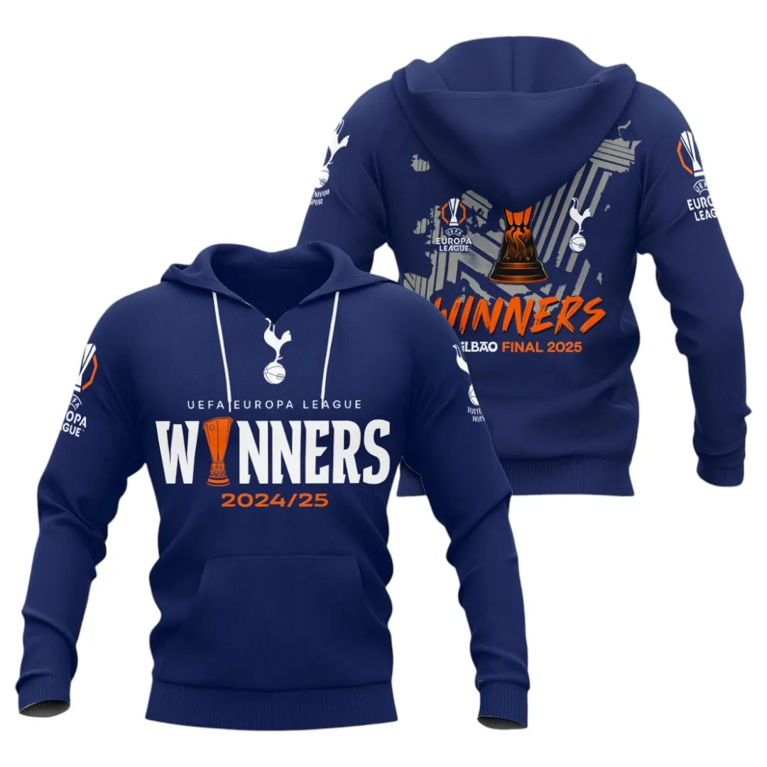 Tottenham Hotspur Hoodie UEFA Europa League Champion 2025 EPL82052225333