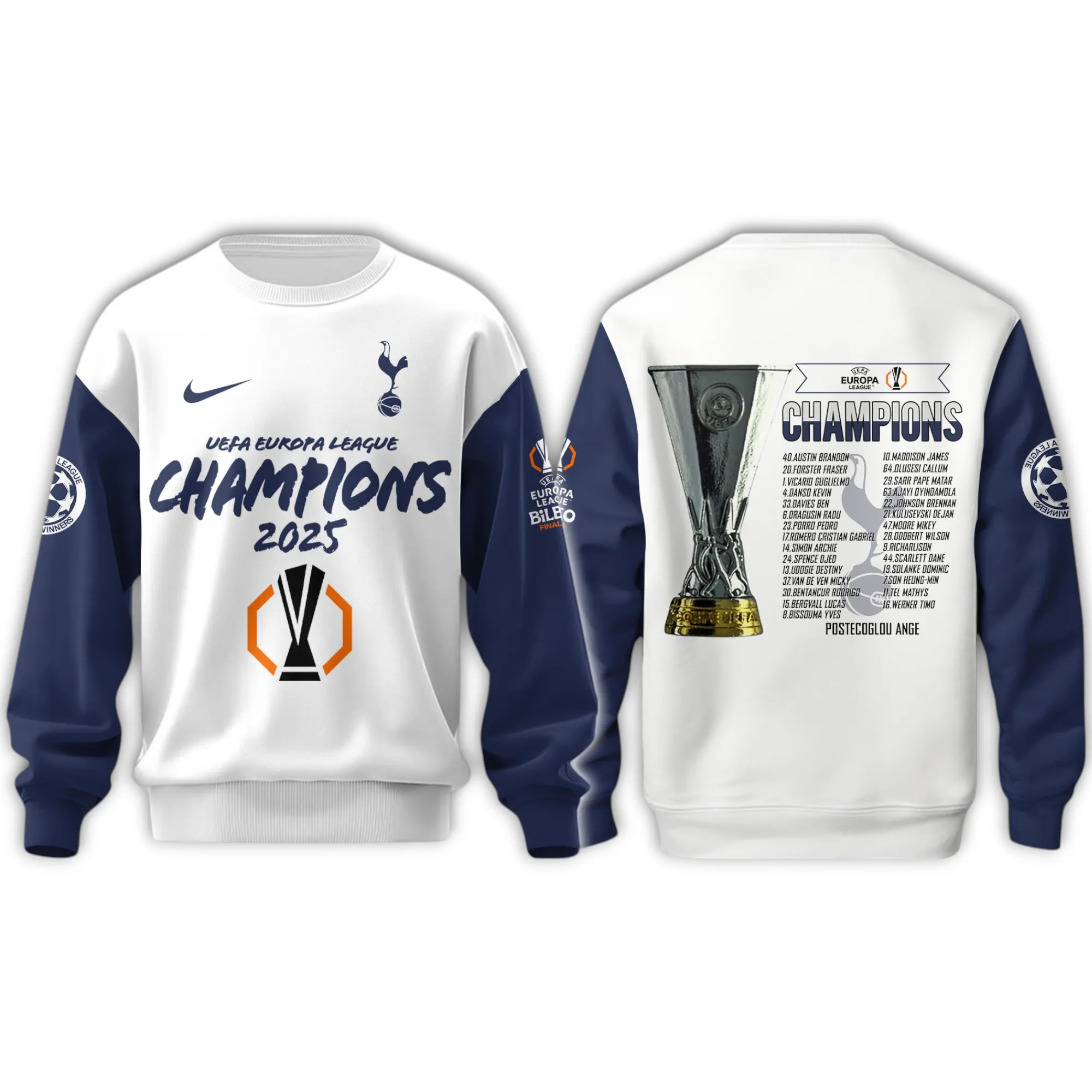 Tottenham Hotspur Sweatshirt Champions UEFA Europa 2025 EPL81052225668