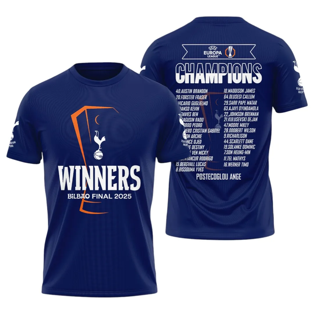 Tottenham Hotspur T-Shirt UEFA Europa League Champion 2025 EPL82052225334